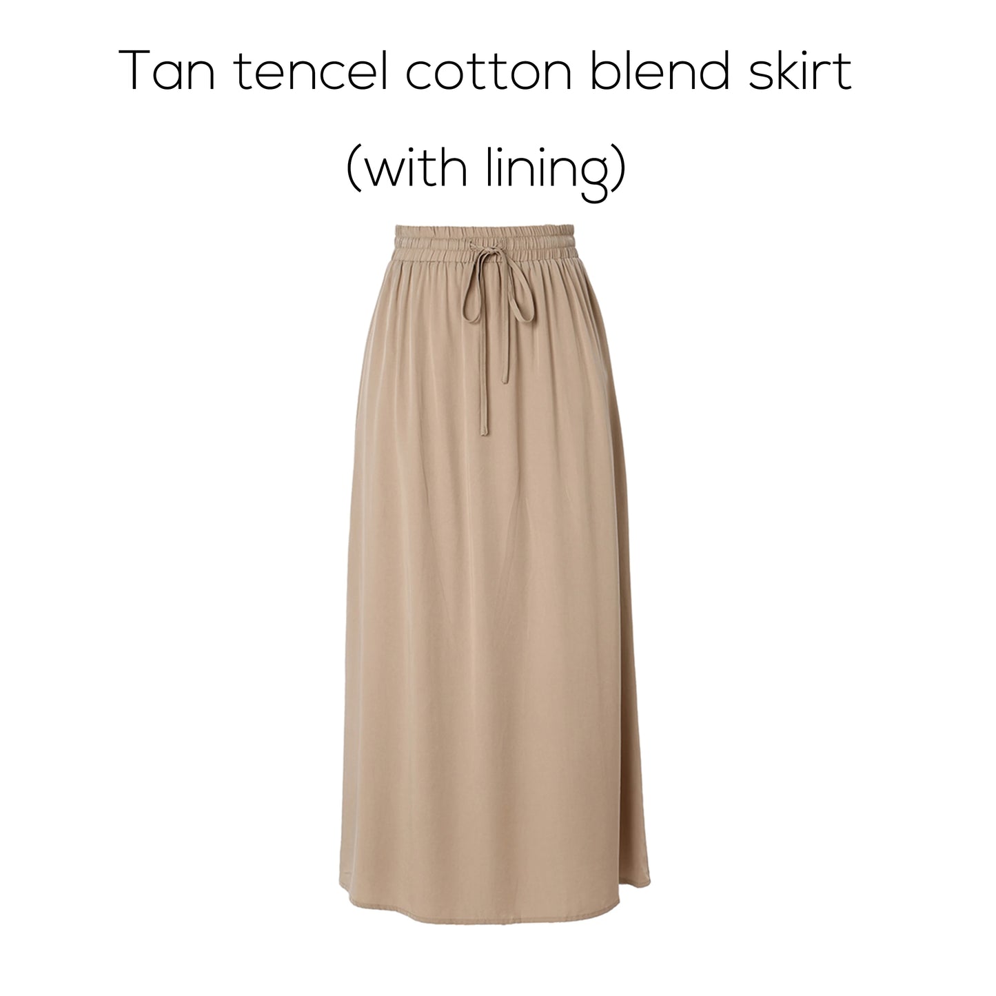 Cotton Blend Turn-Down Collar Top & A-Line Maxi Skirt Set – Modest Casual Fit