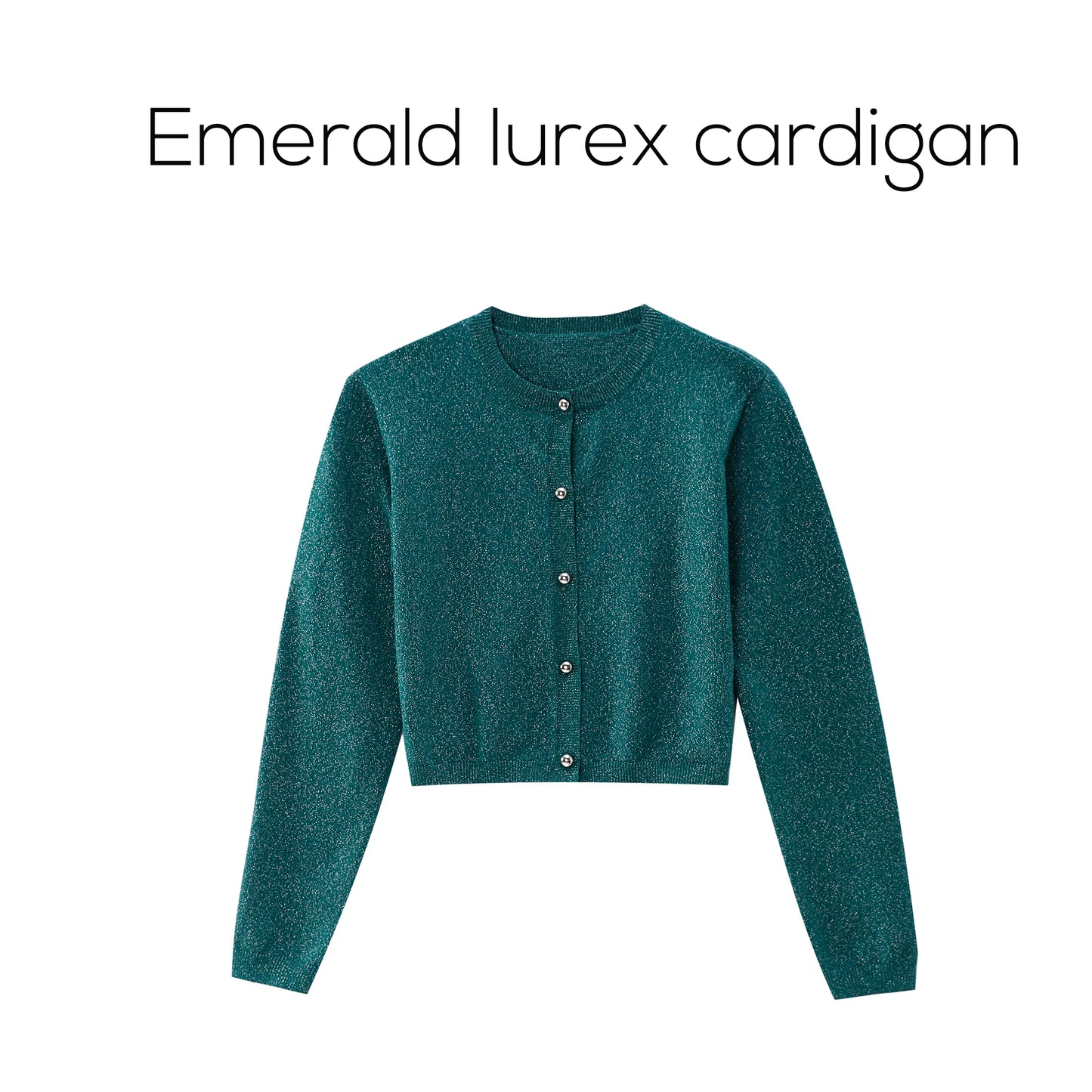 2-Piece Satin Pleated Slip Dress with Shimmer Cardigan