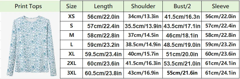 High-Stretch Printed Ribbed Top (Cotton Blend)