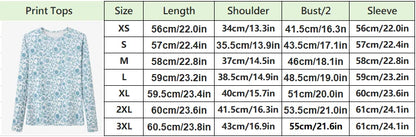 High-Stretch Printed Ribbed Top (Cotton Blend)