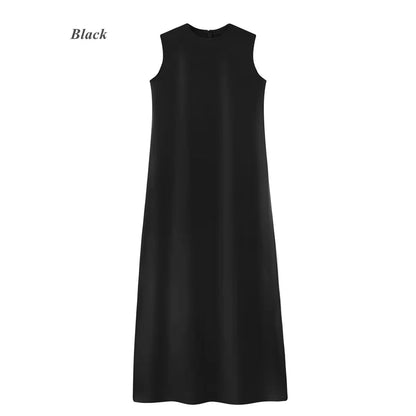 2-Piece Ribbed Wrap Top + Satin Slip Maxi Dress Set (Autumn Edition)