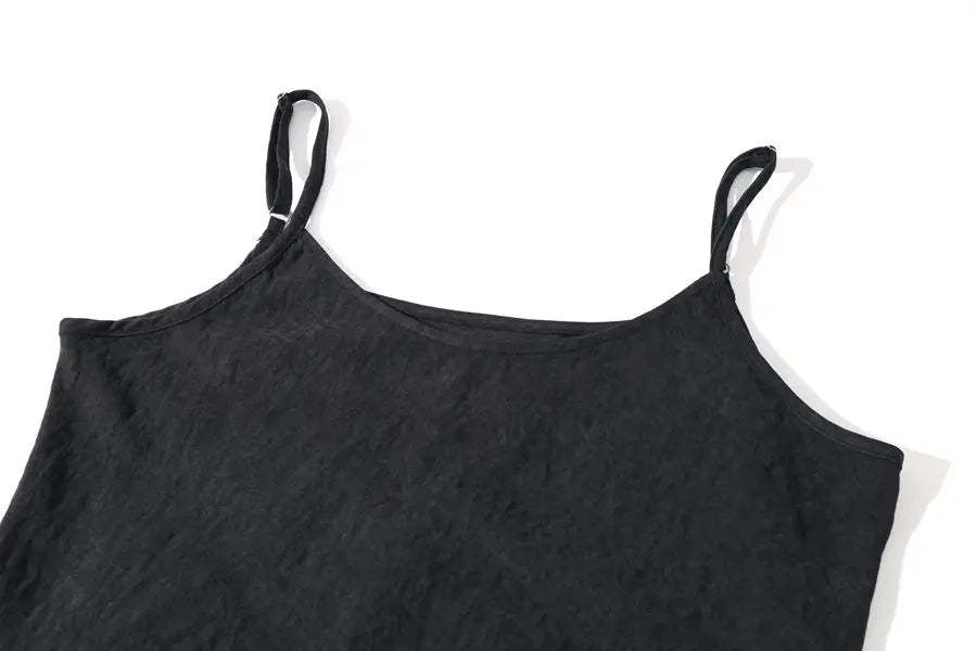 2-Piece Cable Knit Top + Cupro Slip Maxi Dress Set