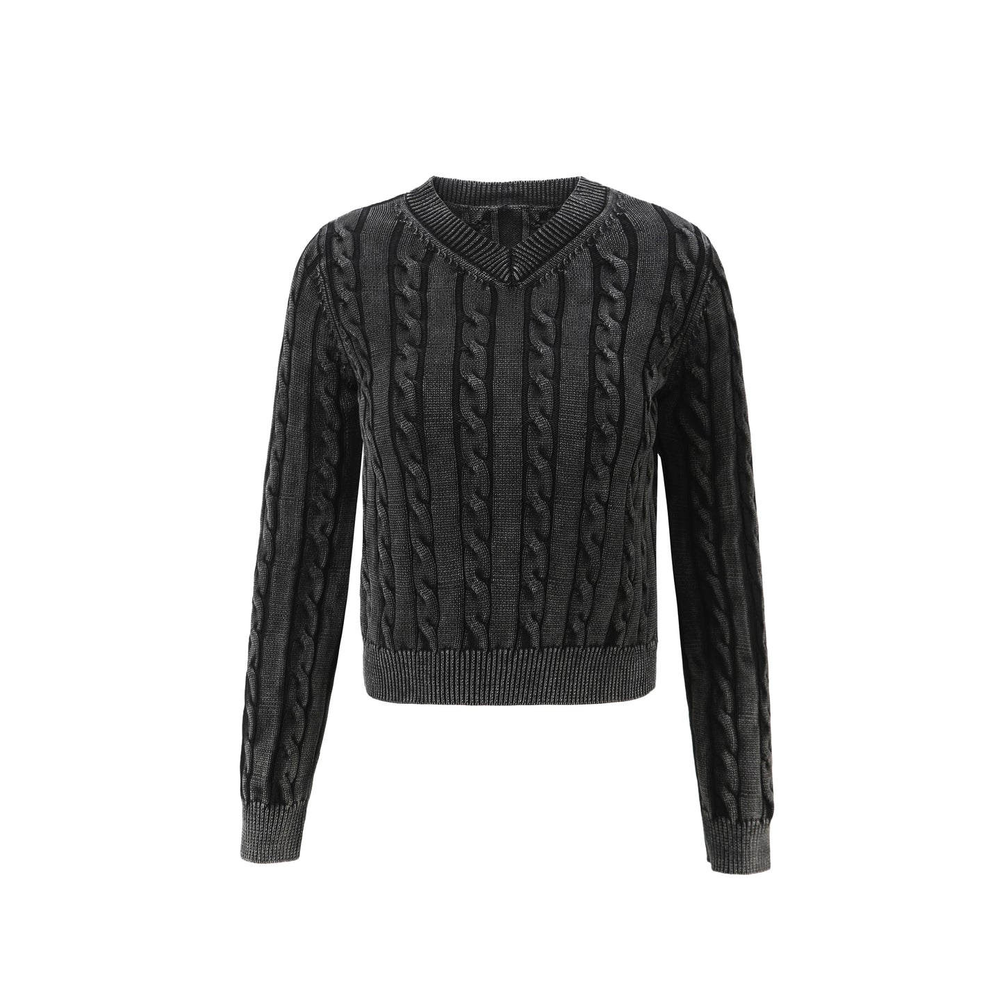 3-Piece Knit Sweater Set – Cable Knit Top + Stretch Skirt + Leather Skirt Option