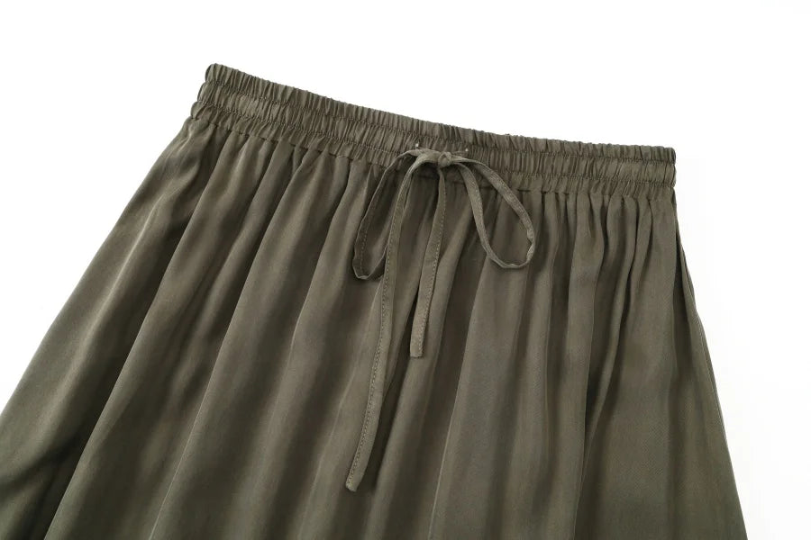 Cupro Luxe 3-Piece Set — Shirt + Slip Dress + Skirt