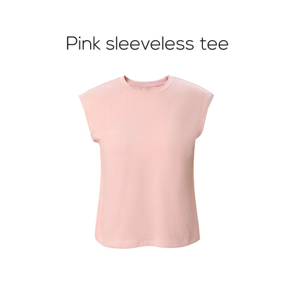 Printed Cotton Blouse & Denim Maxi Skirt Set – Sleeveless Modest Fit