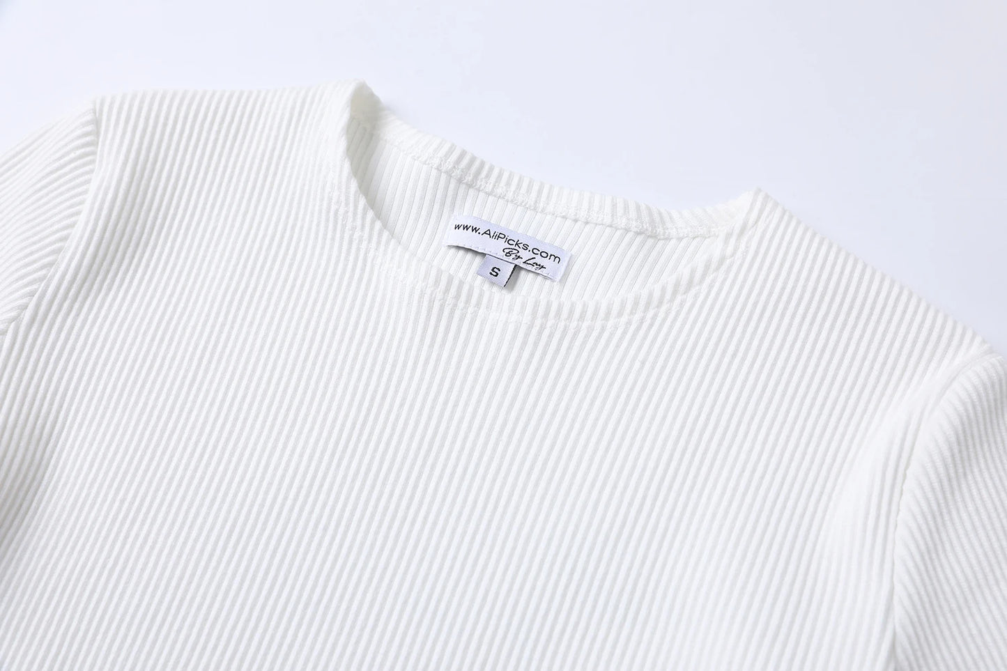 Ribbed Tee & Denim Maxi Skirt Set – Contrast Round Neck Modest Fit