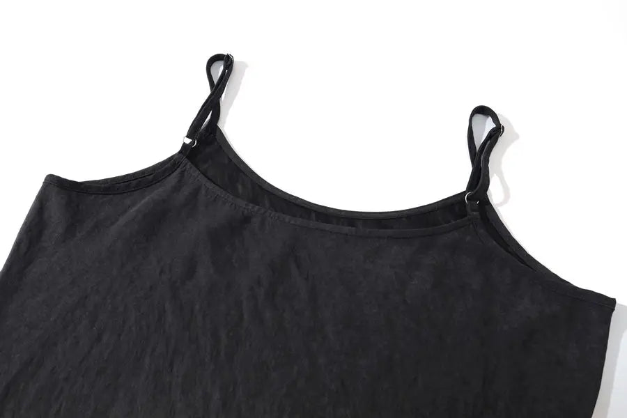 2-Piece Cable Knit Top + Cupro Slip Maxi Dress Set