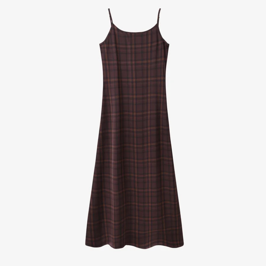 Satin Slip Dress + Knit Cross Top Set (Adjustable Maxi Length)