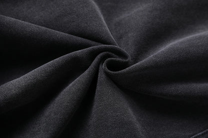 Ribbed Tee & Denim Maxi Skirt Set – Contrast Round Neck Modest Fit