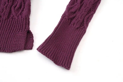 2-Piece Cable Knit Top + Cupro Slip Maxi Dress Set