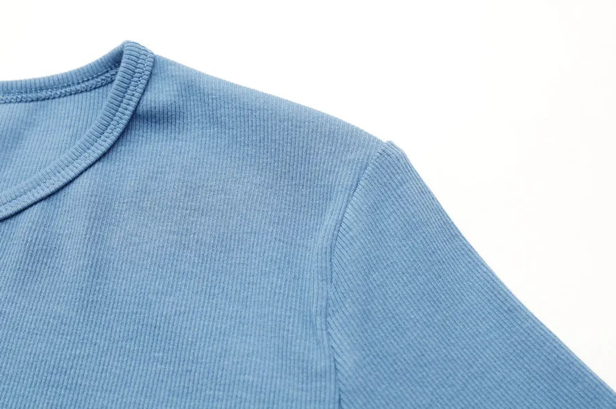 Ribbed Cardigan + Ankle-Length Maxi Dress Set (Natural Fiber Blend)