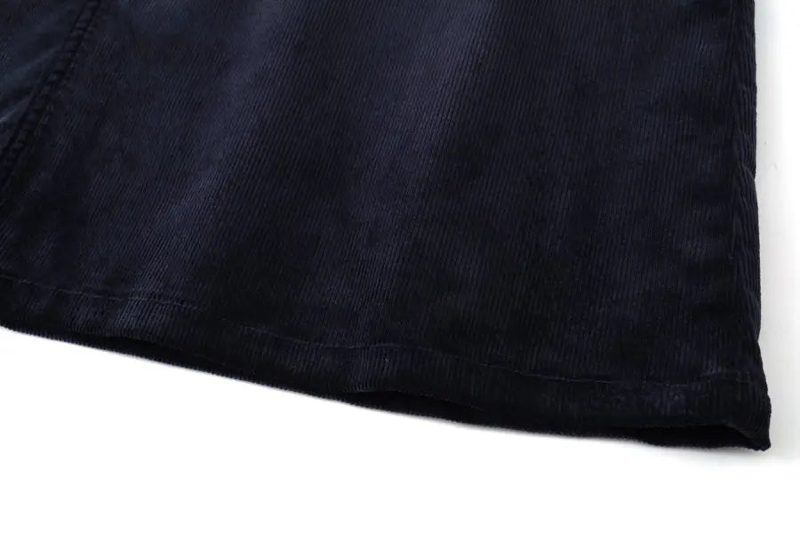 Corduroy Maxi Skirt + High-Stretch Ribbed Top Set (Autumn Edition)