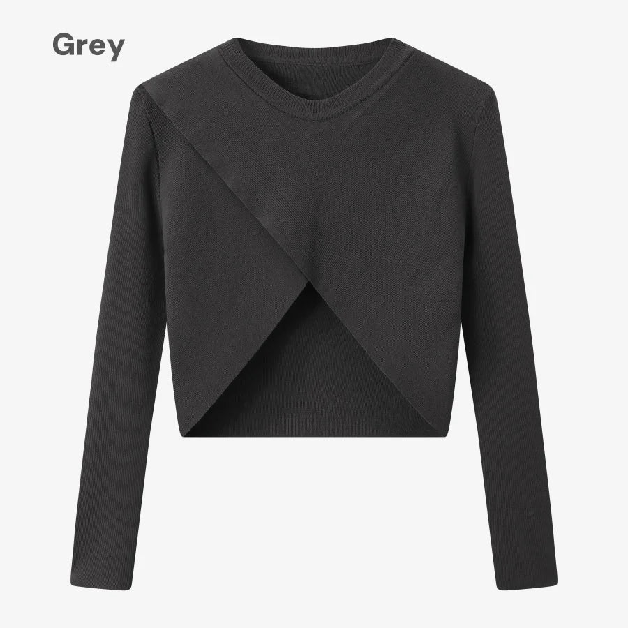 Satin Slip Dress + Knit Cross Top Set (Adjustable Maxi Length)