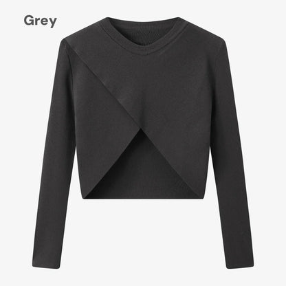 Satin Slip Dress + Knit Cross Top Set (Adjustable Maxi Length)