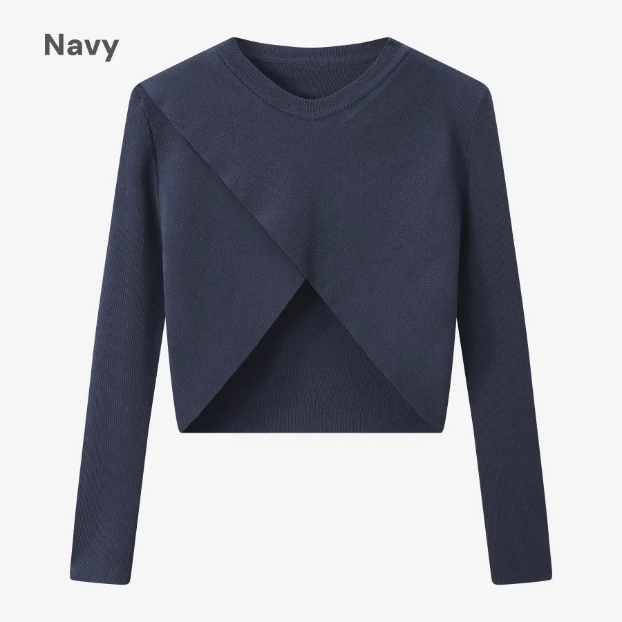 Satin Slip Dress + Knit Cross Top Set (Adjustable Maxi Length)