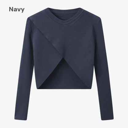 Satin Slip Dress + Knit Cross Top Set (Adjustable Maxi Length)