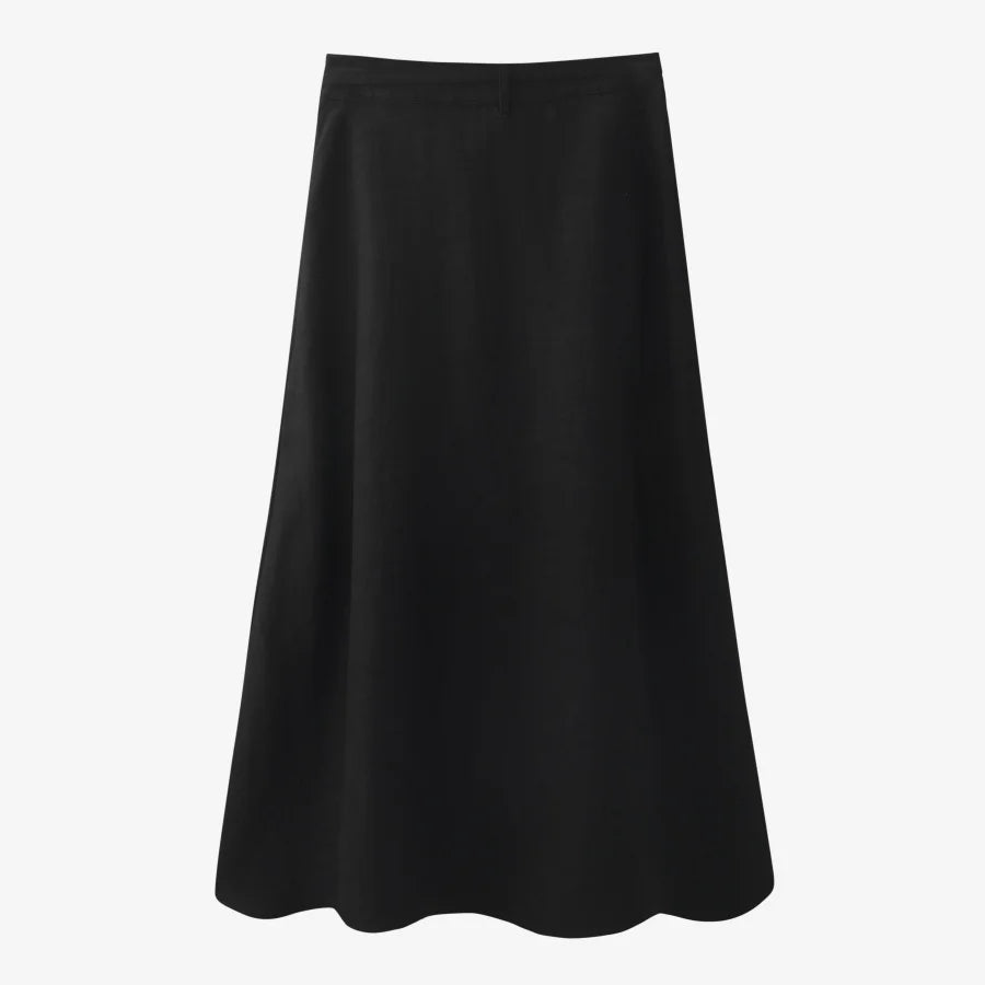 Adjustable Linen Wrap Skirt (Ankle-Length)