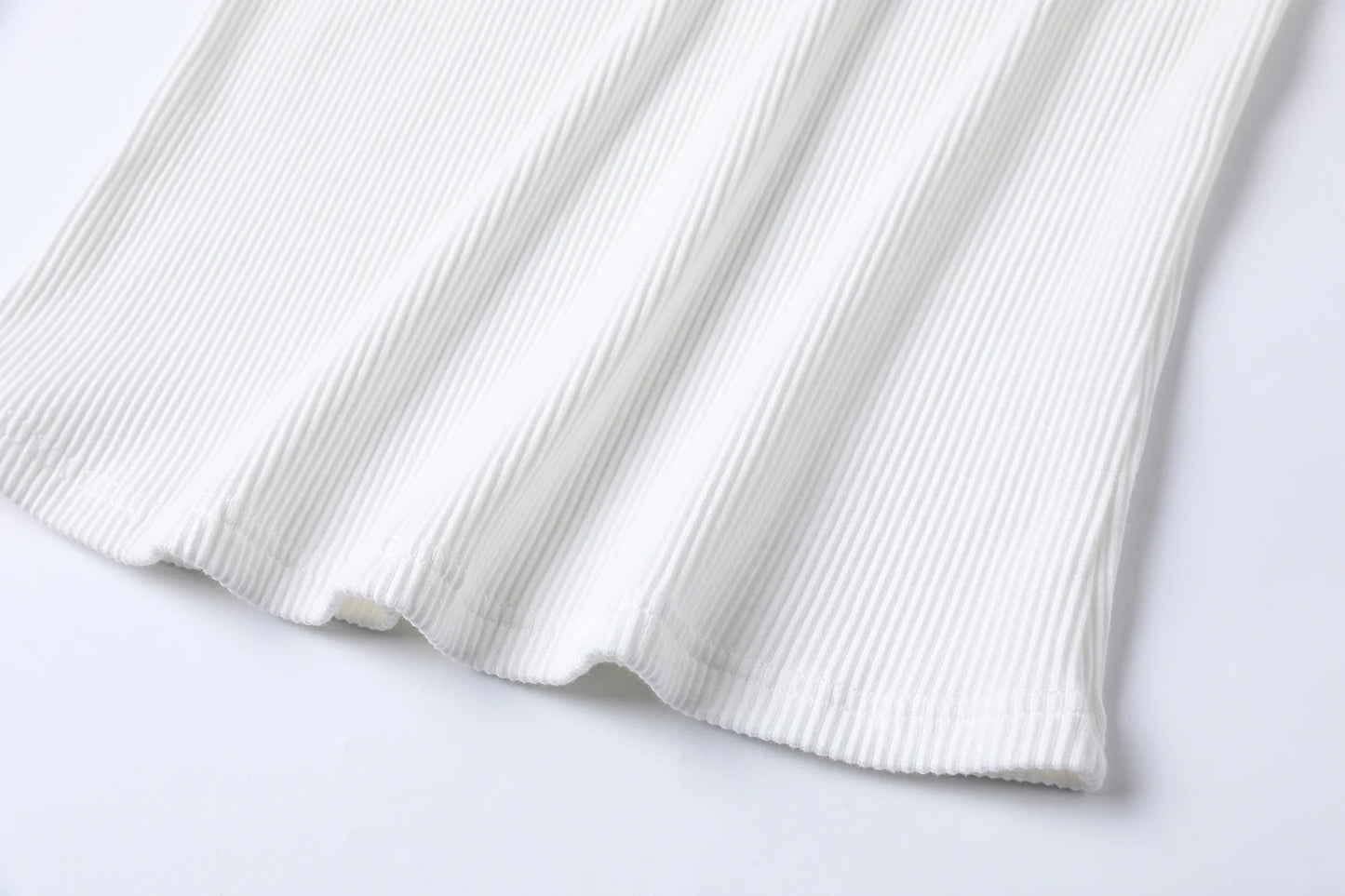 Ribbed Tee & Denim Maxi Skirt Set – Contrast Round Neck Modest Fit