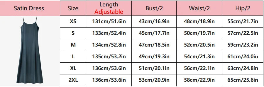 Satin Slip Dress + Knit Cross Top Set (Adjustable Maxi Length)