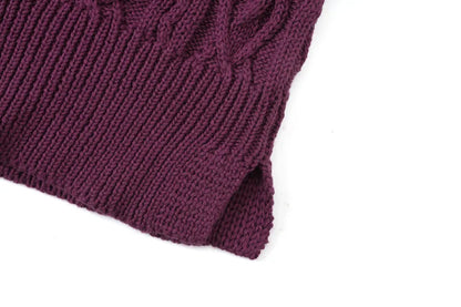 2-Piece Cable Knit Top + Cupro Slip Maxi Dress Set