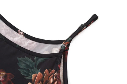 Satin Slip Dress + Knit Cross Top Set (Adjustable Maxi Length)