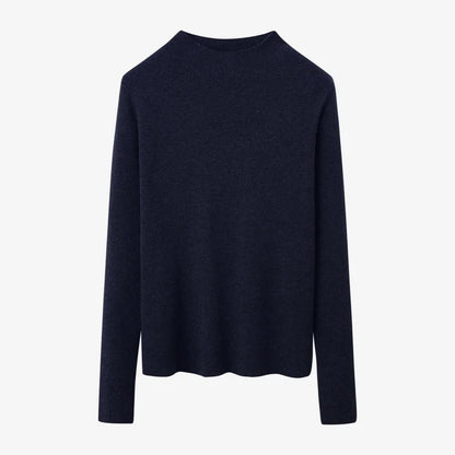 Pinstripe 4-Piece Autumn Set — Slip Dress, Knit Mockneck, Cable Knit, and Pleated Skirt