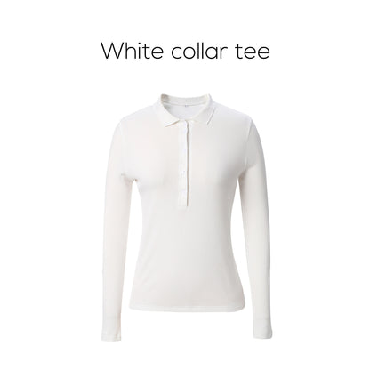 Cotton Blend Turn-Down Collar Top & A-Line Maxi Skirt Set – Modest Casual Fit