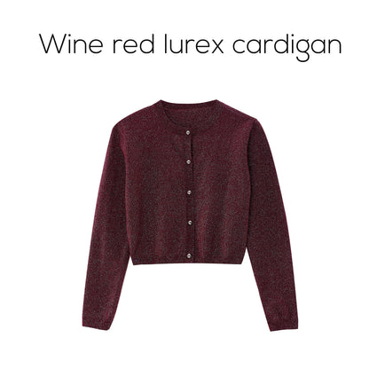 3-Piece Satin Maxi Dress Set – Mesh Inner Top + Modal Shirt + Shimmer Cardigan