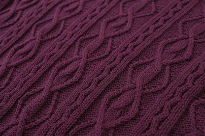 2-Piece Cable Knit Top + Cupro Slip Maxi Dress Set