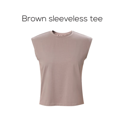 Printed Cotton Blouse & Denim Maxi Skirt Set – Sleeveless Modest Fit