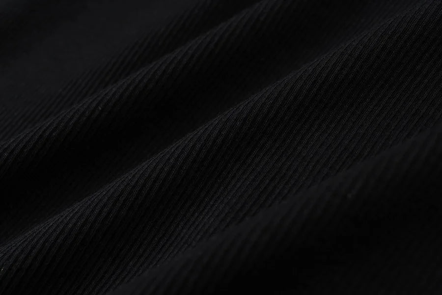 Ribbed Cardigan with Denim Collar + Sleeveless Maxi Dress Set