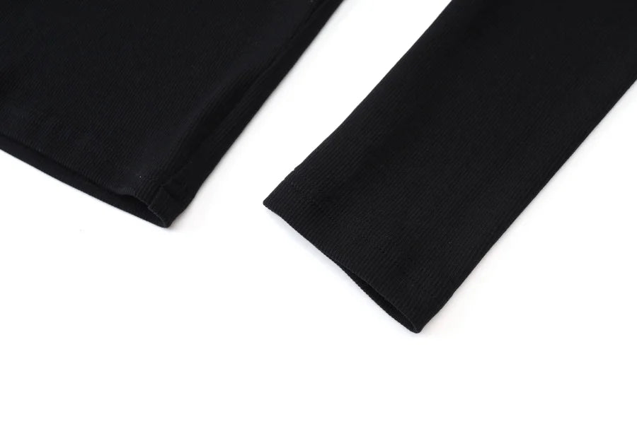 Ribbed Cardigan with Denim Collar + Sleeveless Maxi Dress Set