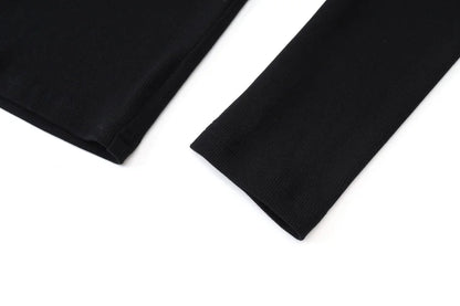 Ribbed Cardigan with Denim Collar + Sleeveless Maxi Dress Set