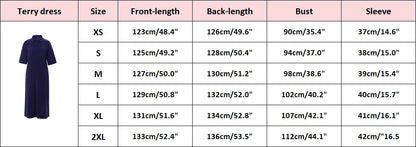 Terry Cotton Collar Maxi Dress – Modest Loose Fit