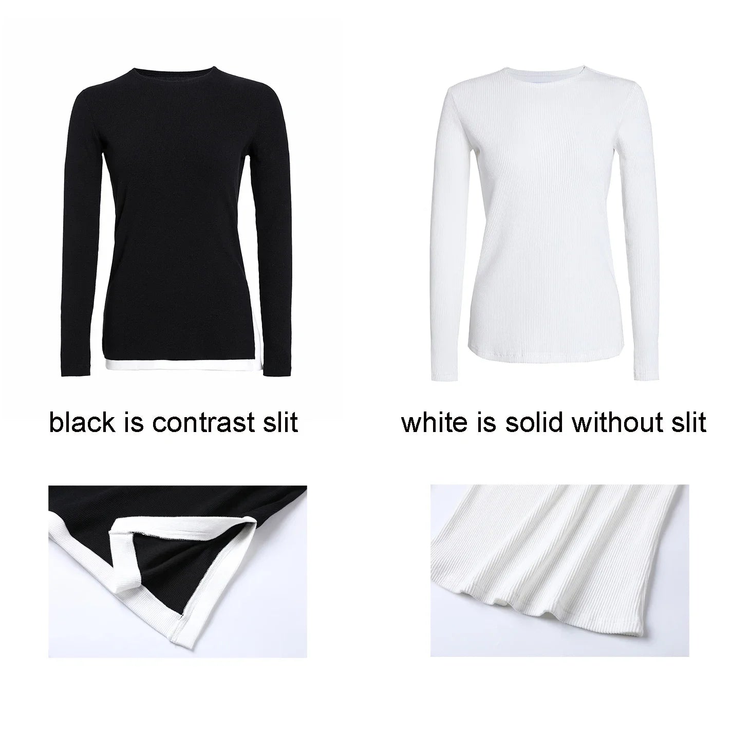 Ribbed Tee & Denim Maxi Skirt Set – Contrast Round Neck Modest Fit