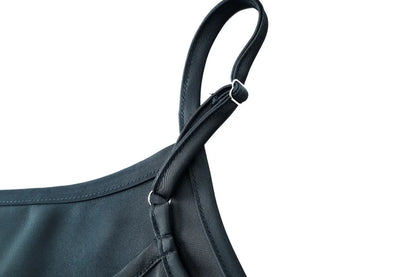 Satin Slip Dress + Knit Cross Top Set (Adjustable Maxi Length)