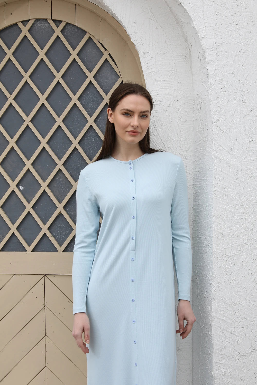 Ribbed Knit Maxi Dress – Soft Stretch Comfort Fit