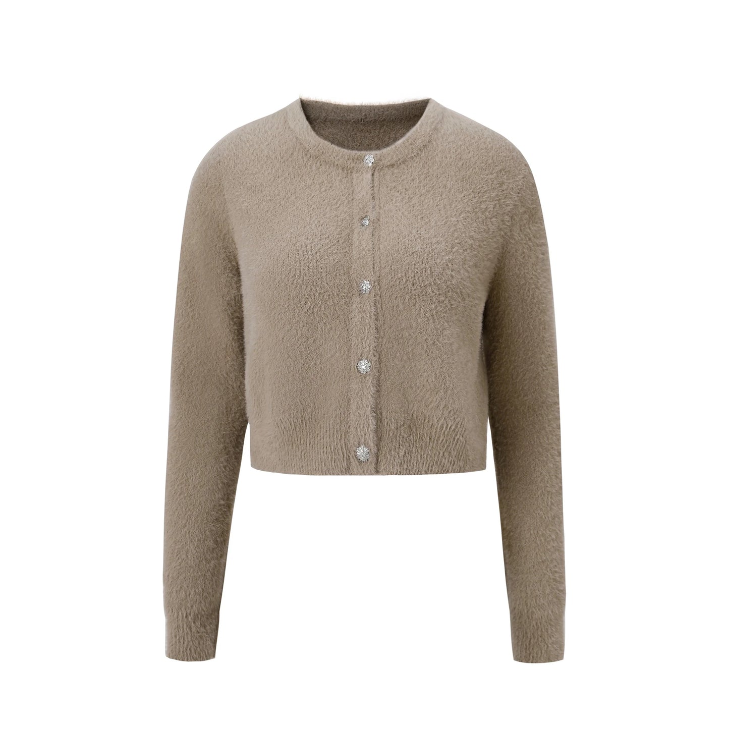 Soft Mohair Knit Cardigan – Classic Button Front
