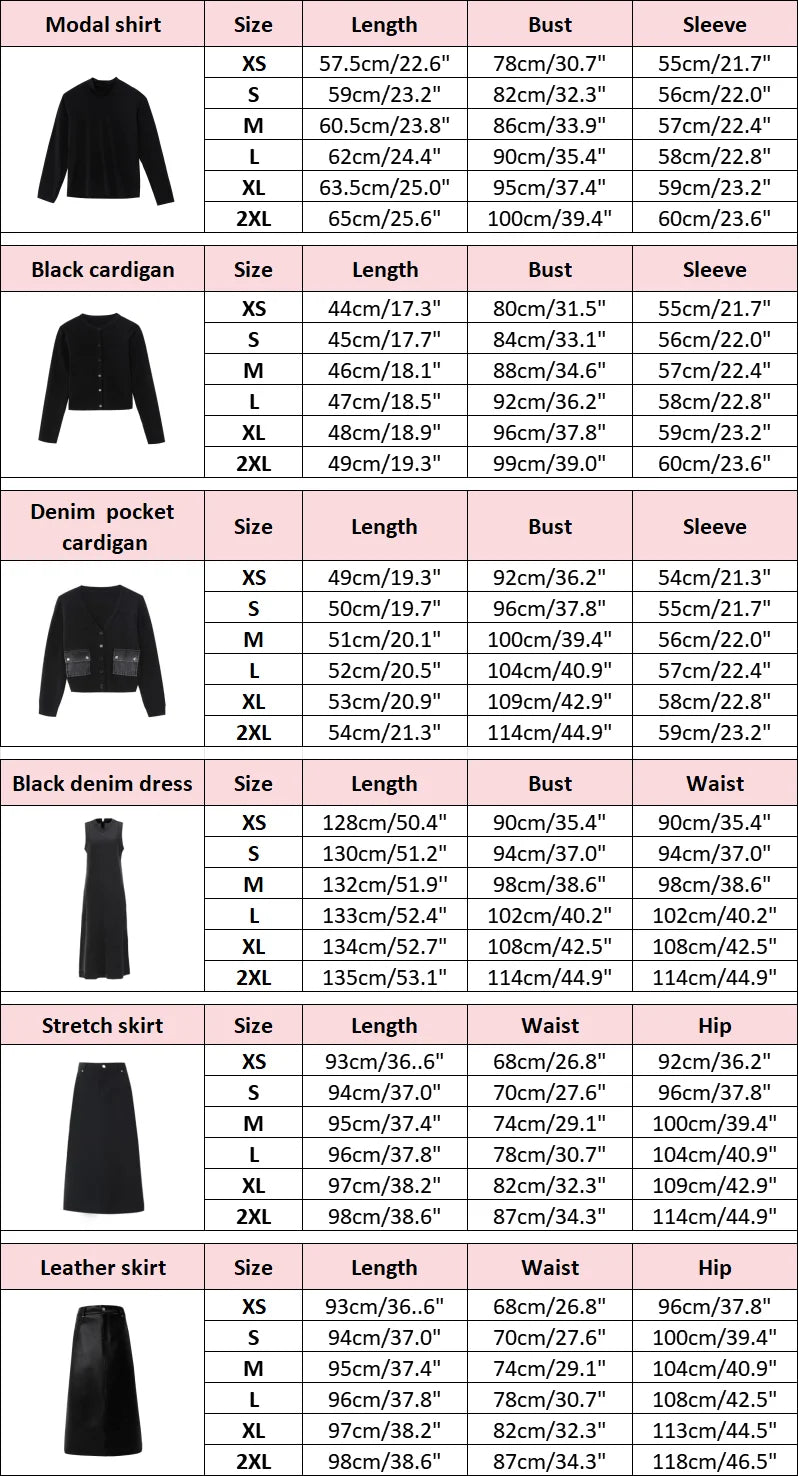 3-Piece Denim Dress Set – V-Neck Maxi Dress + Knit Cardigan + Inner Top