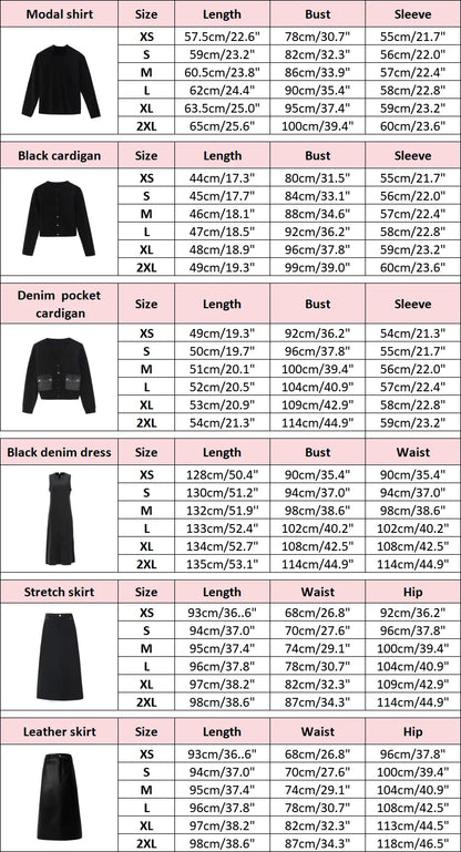 3-Piece Denim Dress Set – V-Neck Maxi Dress + Knit Cardigan + Inner Top