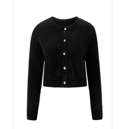 Soft Mohair Knit Cardigan – Classic Button Front