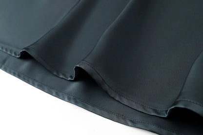 Satin Slip Dress + Knit Cross Top Set (Adjustable Maxi Length)