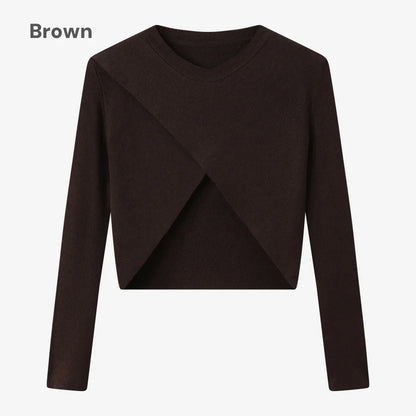 Satin Slip Dress + Knit Cross Top Set (Adjustable Maxi Length)