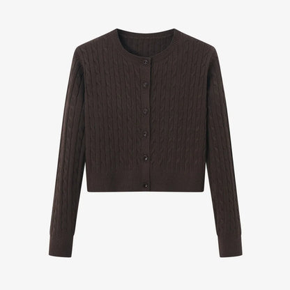 Cable-Knit Cardigan + Ribbed Mockneck Maxi Dress Set