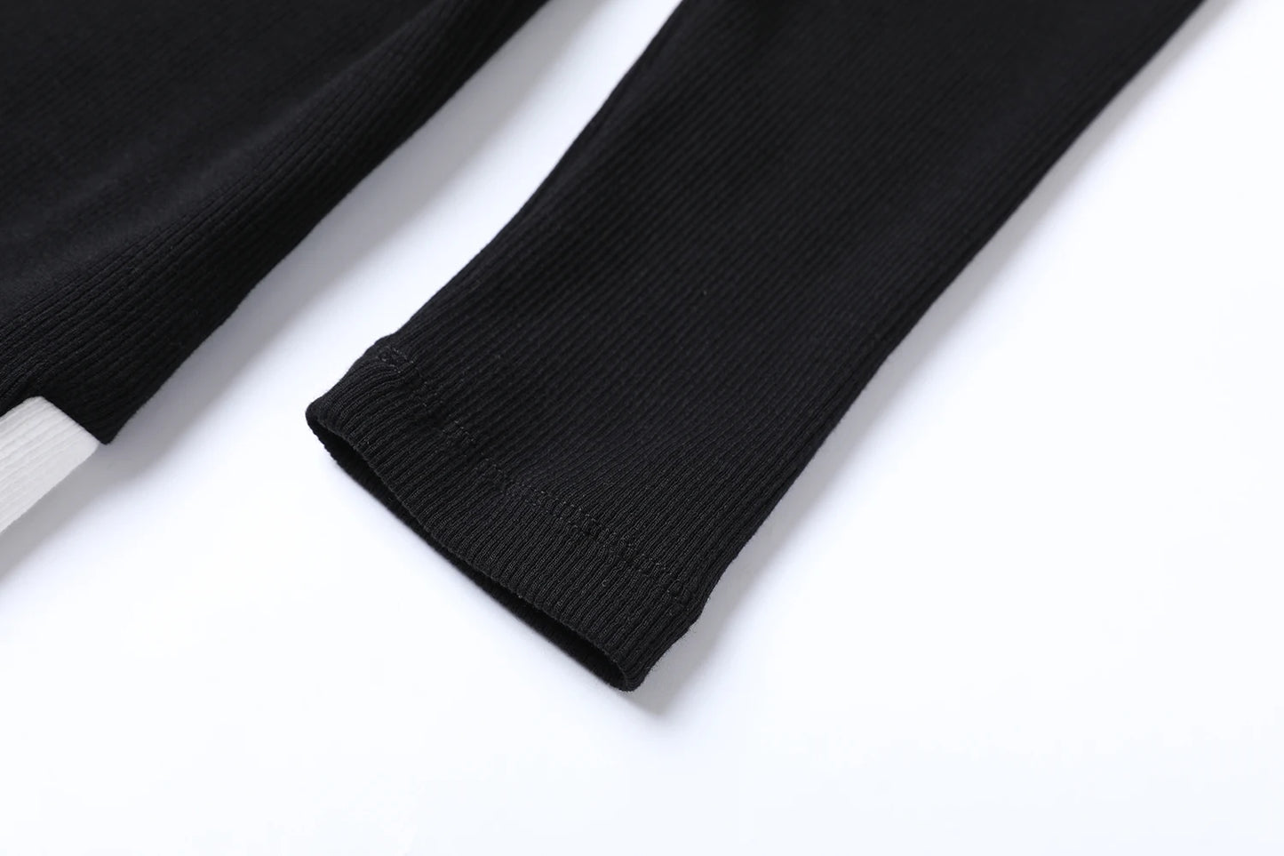 Ribbed Tee & Denim Maxi Skirt Set – Contrast Round Neck Modest Fit