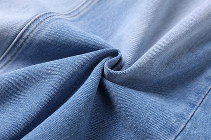 Ribbed Tee & Denim Maxi Skirt Set – Contrast Round Neck Modest Fit