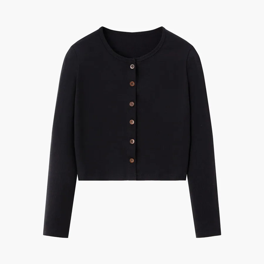 Ribbed Cardigan + Ankle-Length Maxi Dress Set (Natural Fiber Blend)