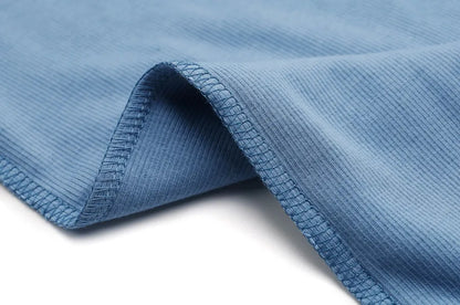 Ribbed Cardigan + Ankle-Length Maxi Dress Set (Natural Fiber Blend)