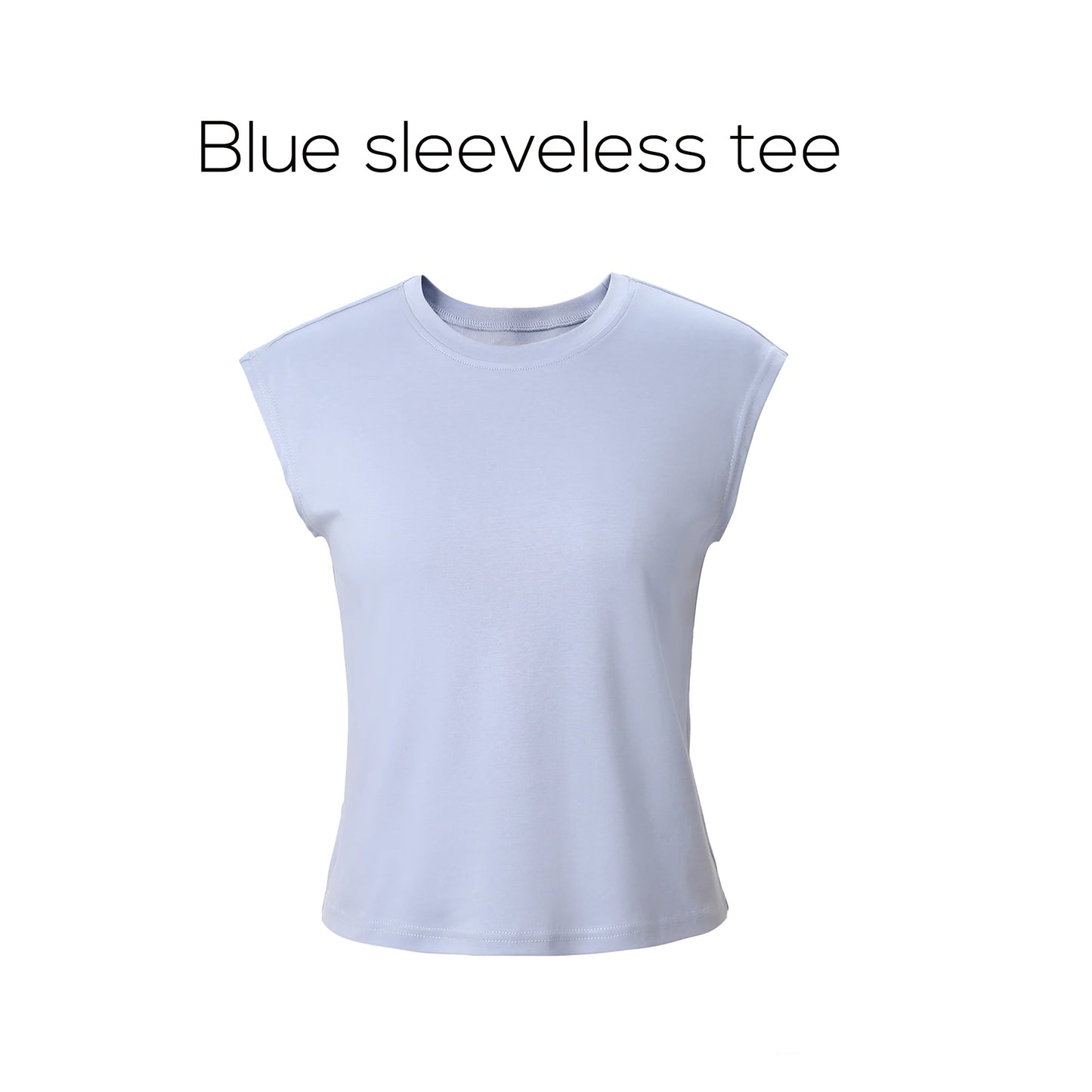 Printed Cotton Blouse & Denim Maxi Skirt Set – Sleeveless Modest Fit