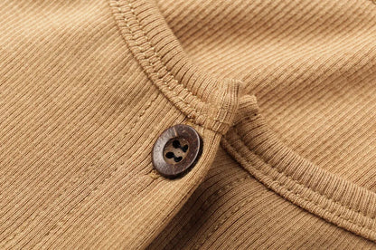 Ribbed Cardigan + Ankle-Length Maxi Dress Set (Natural Fiber Blend)